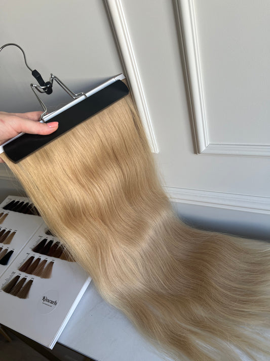 Włosy Naturalne doczepiane słowiańskie 65 cm 107 g Bio taśma Słoneczny Blond