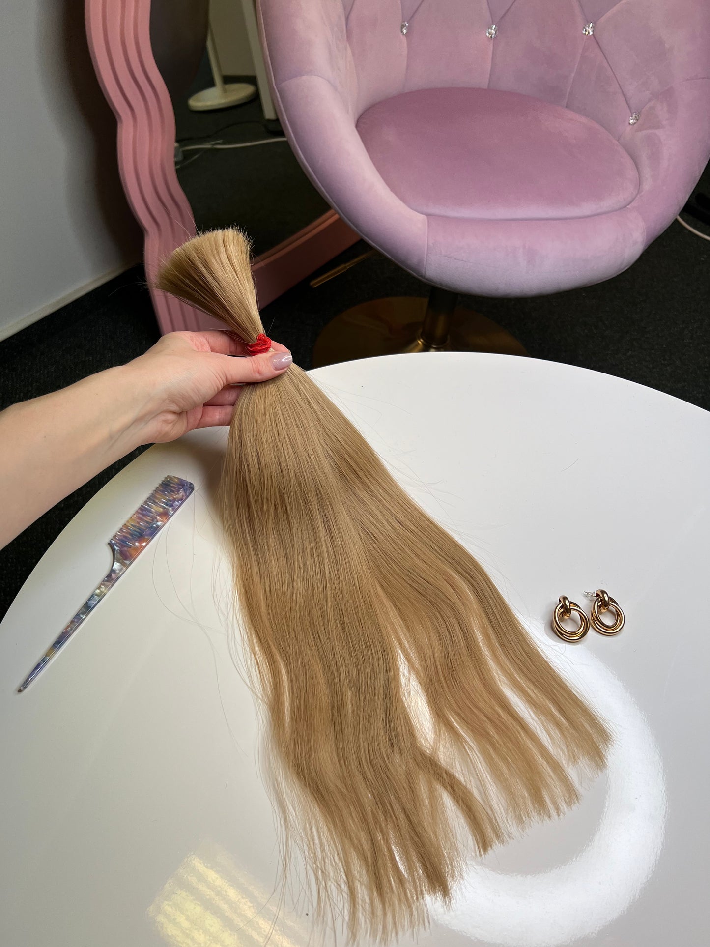 Włosy Do przedłużania 44 g 48 cm w kitce Słowiańskie cięte z jednej głowy