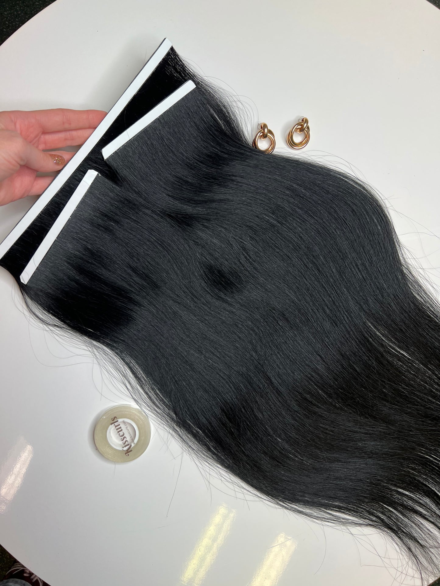 Seamless Long Two-Sided Tape Hair Extensions 3pcs High Quality Slavic Human Hair Cut from One Head Polish Origin 96g 60cm