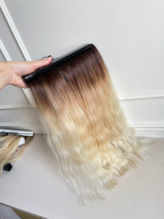 Włosy naturalne doczepiane Blond Bio taśmy zestaw 51cm 103g