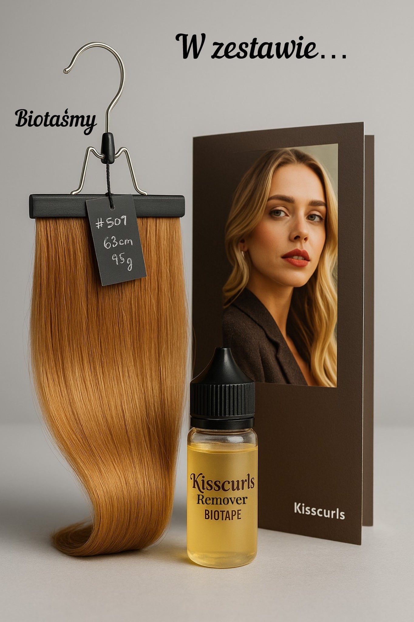 Włosy doczepiane naturalne słowiańskie 83 g 56 cm biotaśmy