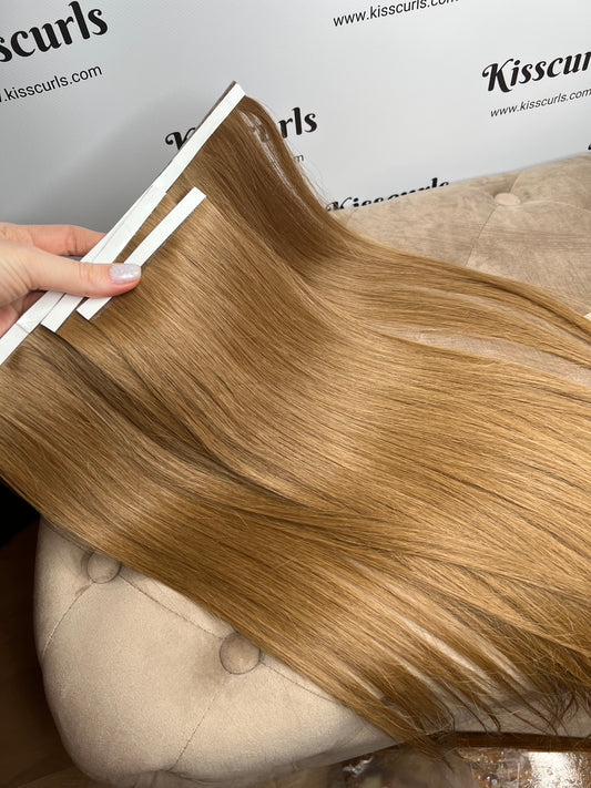 DIY tape weft Hair Extensions Wide Tape Natural Hair 90g 45cm