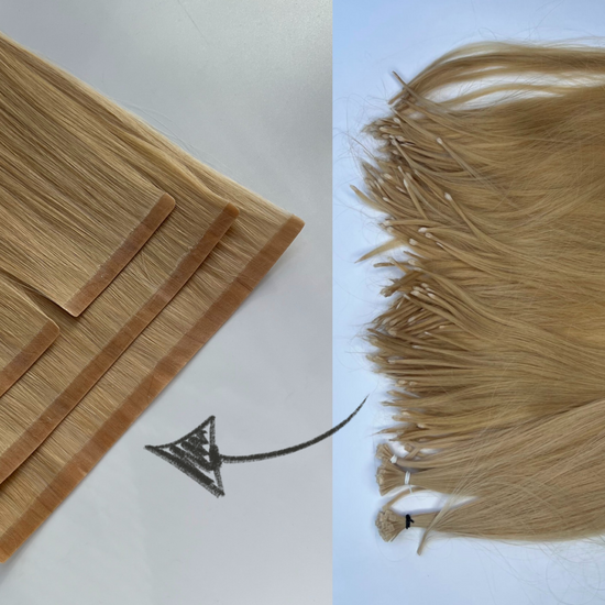 bio taśmy z włosów klientki